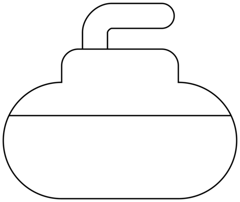 Curling Stone Emoji Coloring Page